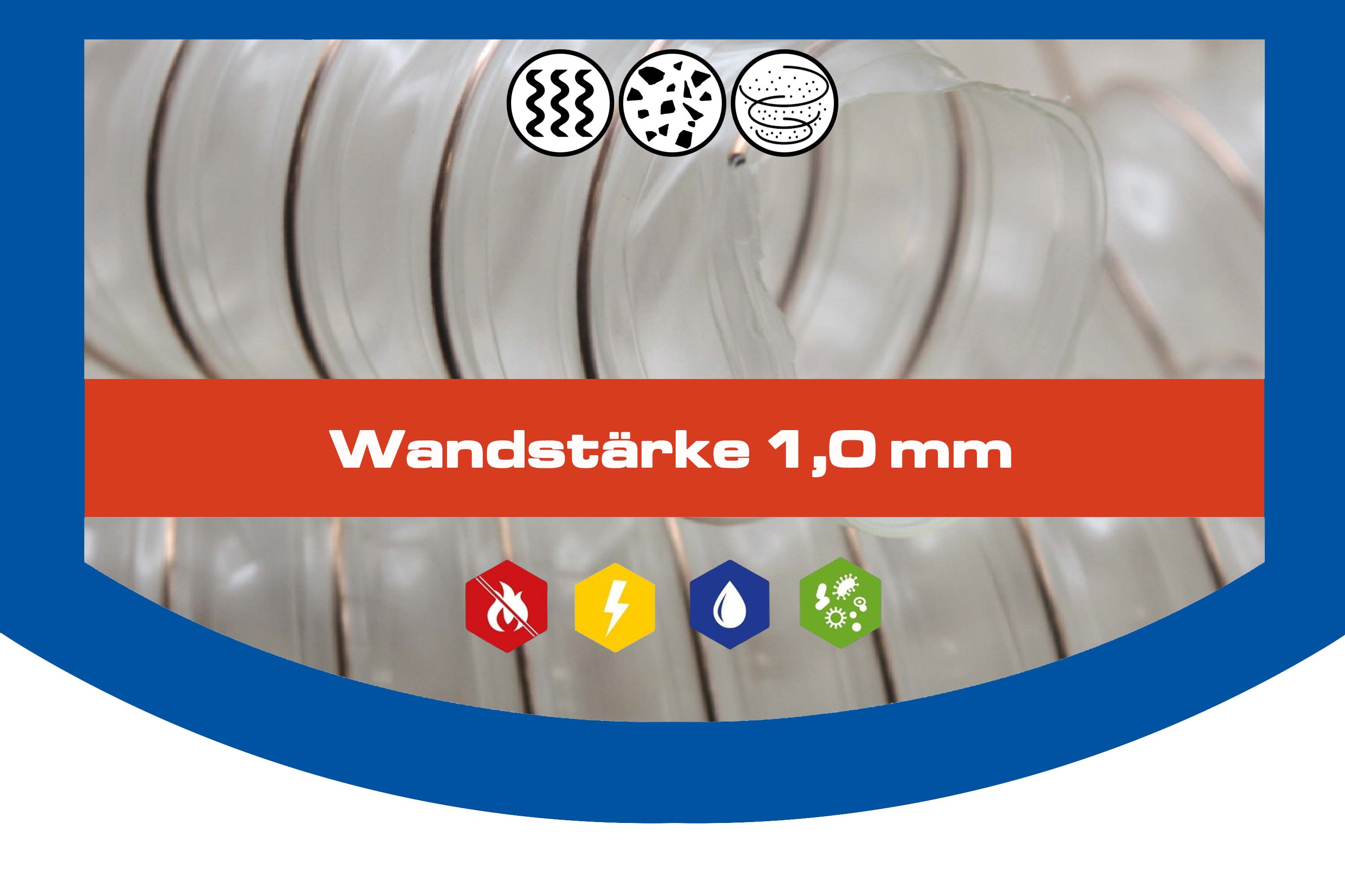 Wandstärke 1,0 mm
