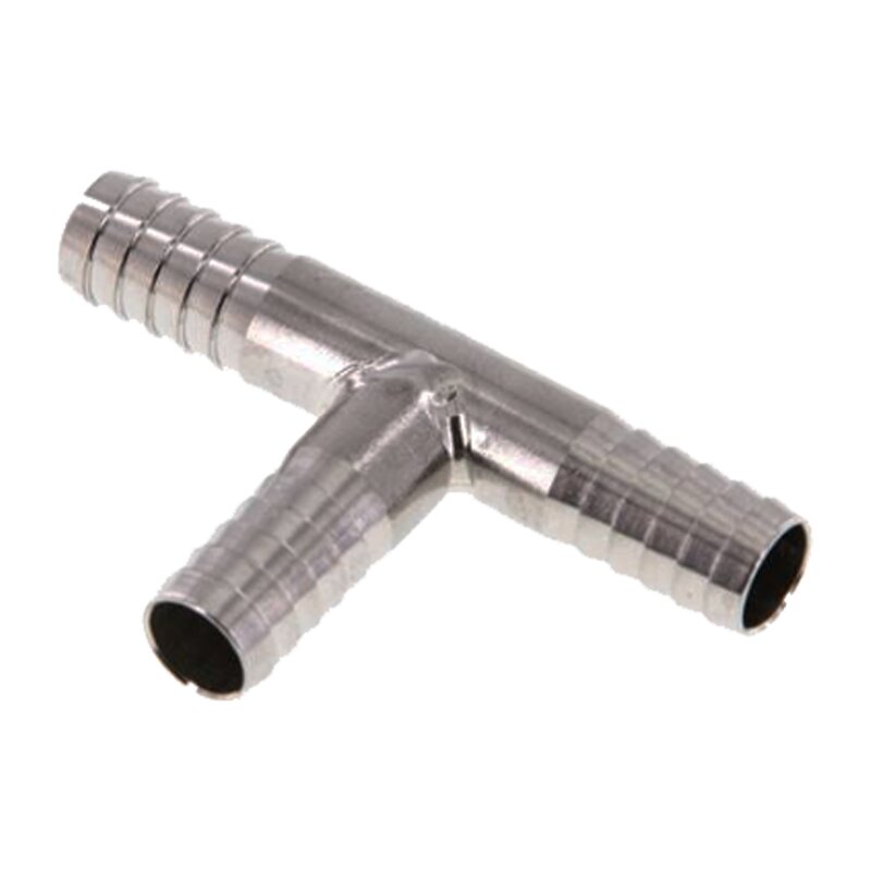 13 mm - 1/2" Zoll T-Stück Schlauch Verbinder Verteiler Tülle Kupplung Reparatur Edelstahl VA 1.4301