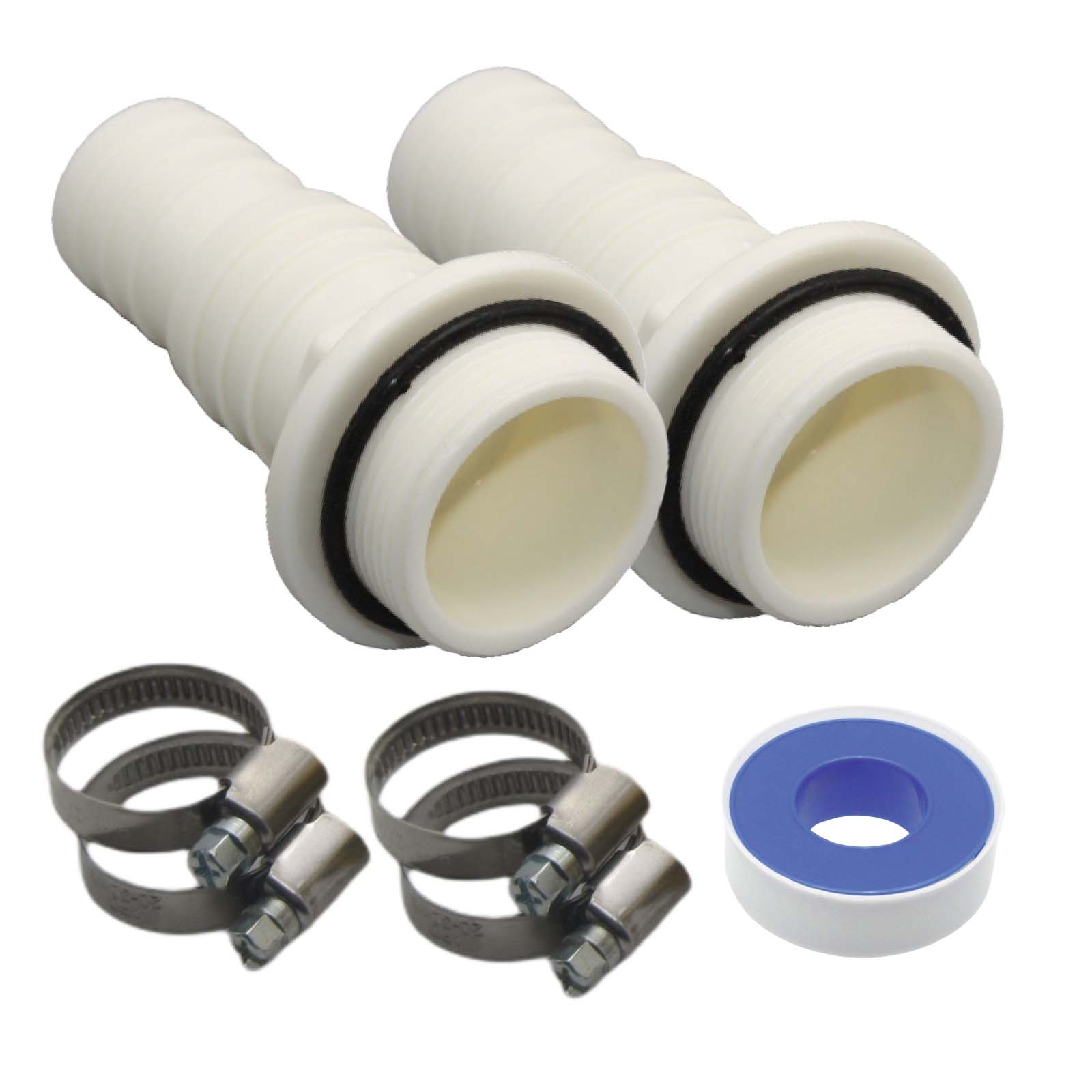 Schlauchtülle Verbinder Stutzen Tülle Pool Schlauch O-Ring 32/38mm ->AG 1 1/2" - SET