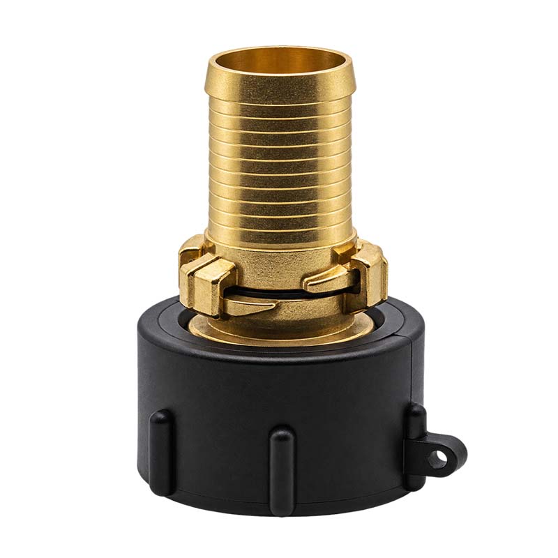 S60 x 6 IBC Adapter auf Schnellanschluss + Kupplung 1 1/2" 38 mm Container Tank Zubehör (GEKA kompatibel)