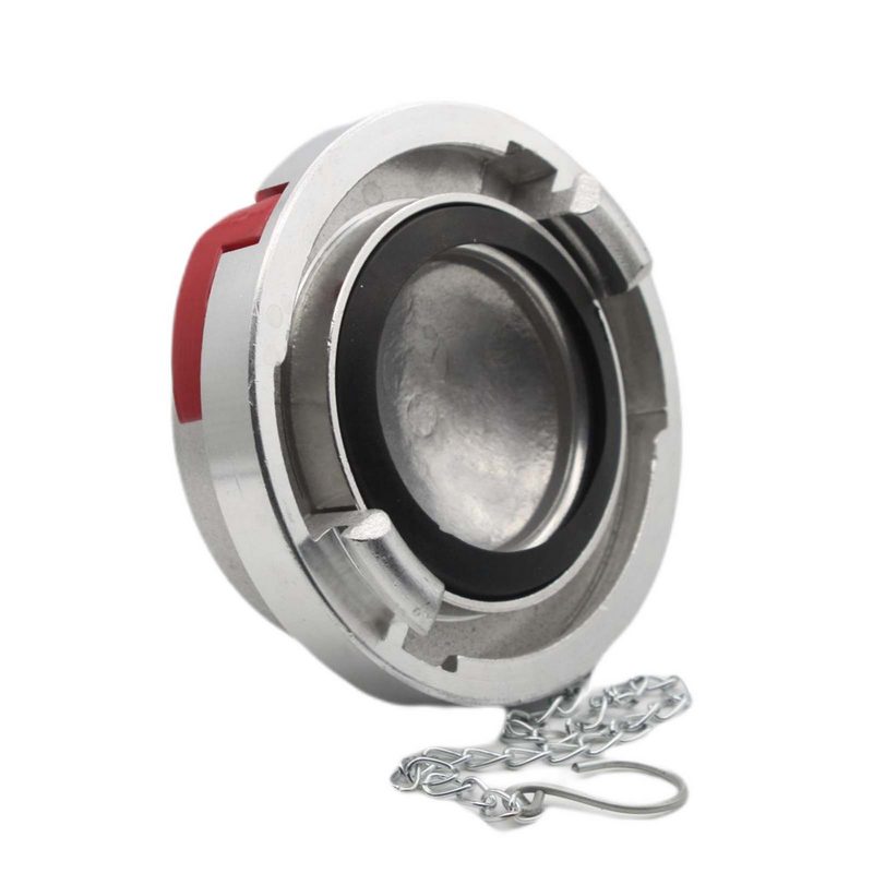 STORZ C DN 52 KA 66 Blind Kupplung mit Kette / Verriegelung Saug Bau Feuerwehr Schlauch Aluminium - PN 16 bar