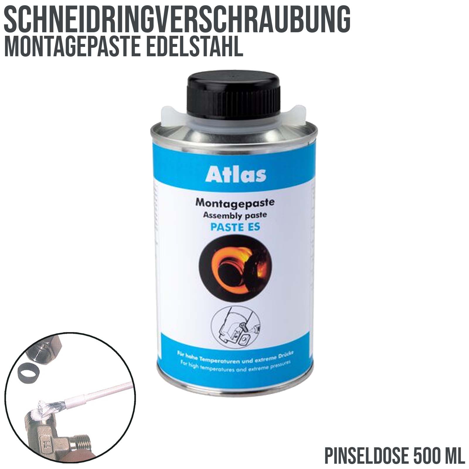 500 ml Montagepaste Schneidringverschraubung EdelStahl
