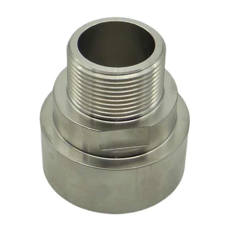 S60 x 6 IBC Adapter mit Außengewinde AG 2" Edelstahl AISI 316 Container Fass Fass Tank Zubehör PN16 bar