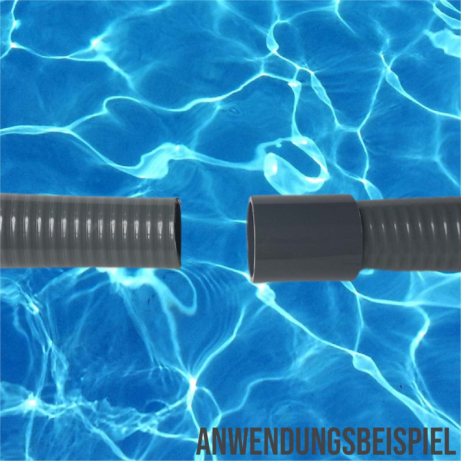 Rep.Set PVC-Klebeschlauch 40mm - 2 mtr.  (4-teilig)