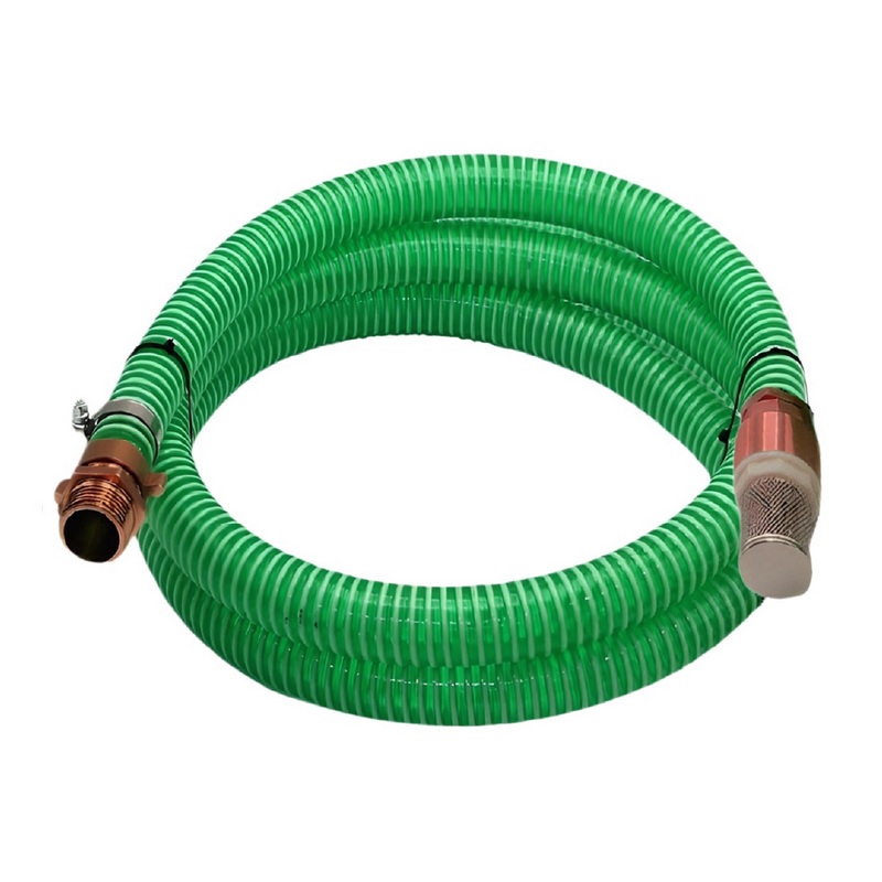 25 mm 1" Zoll Ansaug Saug Schlauch Pumpen Garnitur 1" vario Anschluss grün - 6 m