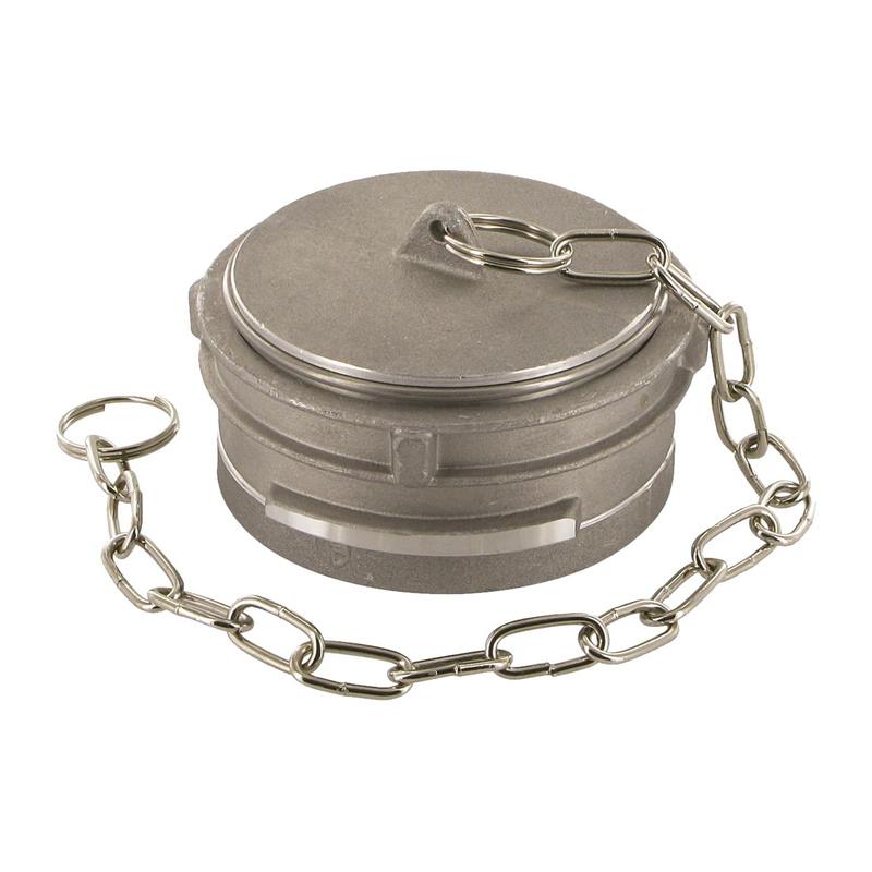DN 150 Guillemin Kupplung Blind Kappe Verschluss Verriegelung mit Kette Aluminium - PN 16 bar