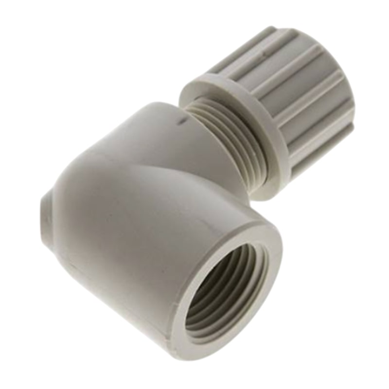 6 x 4 mm x 1/4" Winkel 90° Kupplung Innengewinde PA PP Schlauch Verbinder FDA - PN 10 bar