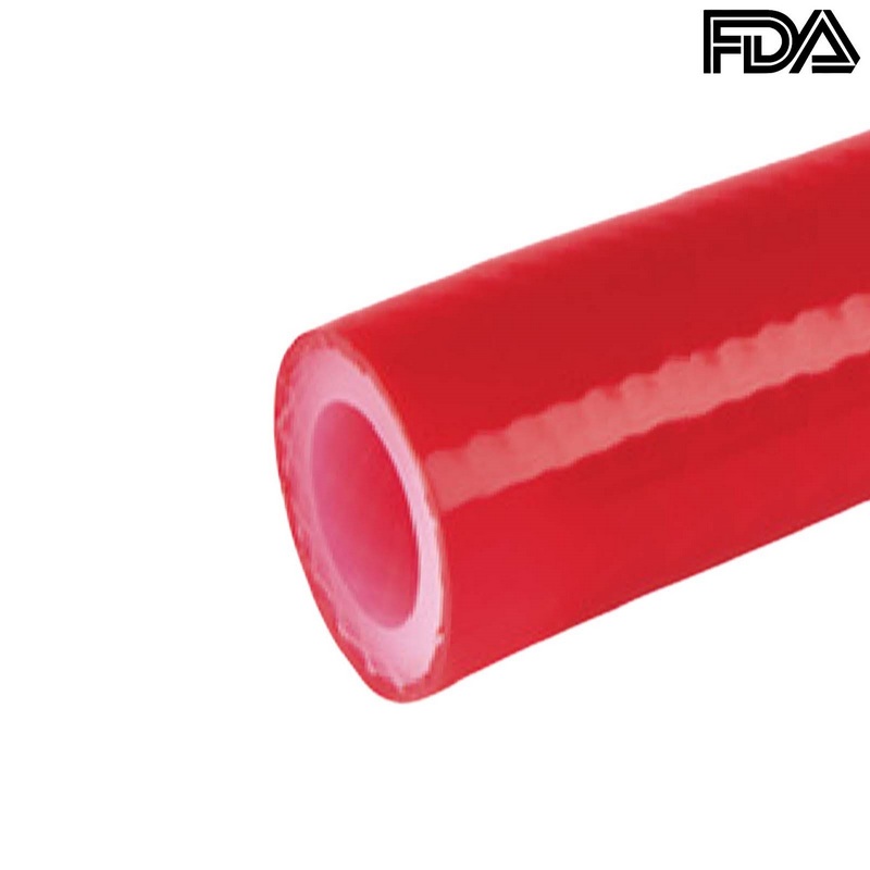 9 x 15 mm Silikon Silicon Schlauch Gewebe rot lebensmittelecht FDA PN 12 bar