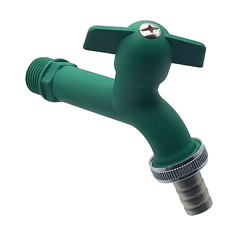 1/2" AG Kunstoff (PA 6) Auslauf Ventil Wasser Hahn Tülle 15 mm KTW - grün