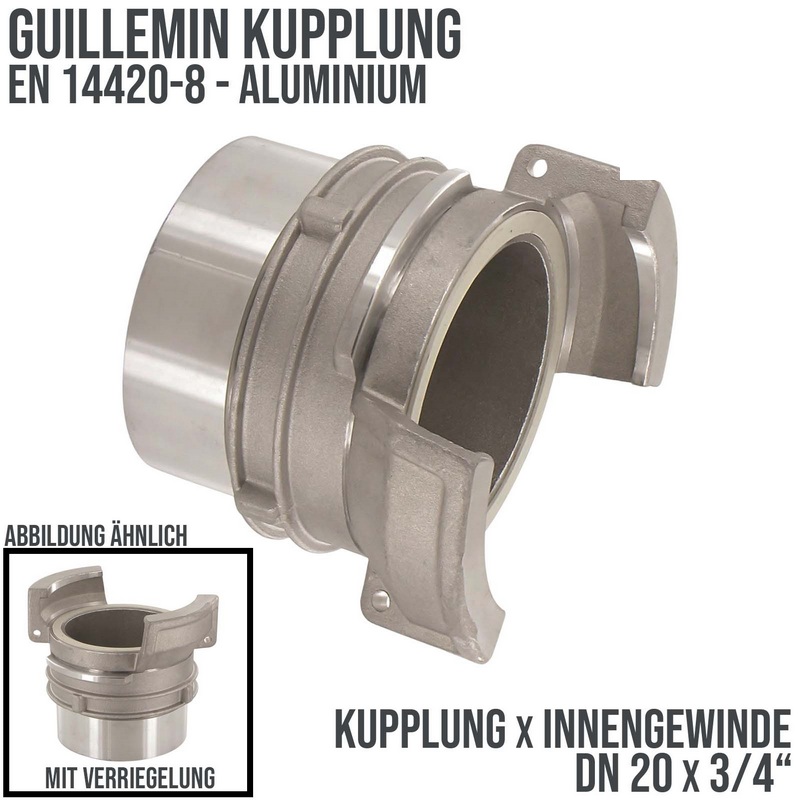 DN 20 Guillemin Kupplung Verriegelung BSPP Innengewinde IG 3/4" Edelstahl AISI 316 - PN 16 bar