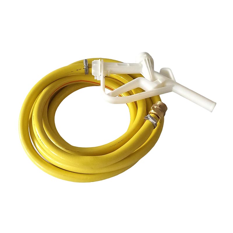 3/4" 19 mm Zapf Schlauch Garnitur mit Doppelnippel AG 1" - 4 m (PP Pistole weiss) - PN 5 bar