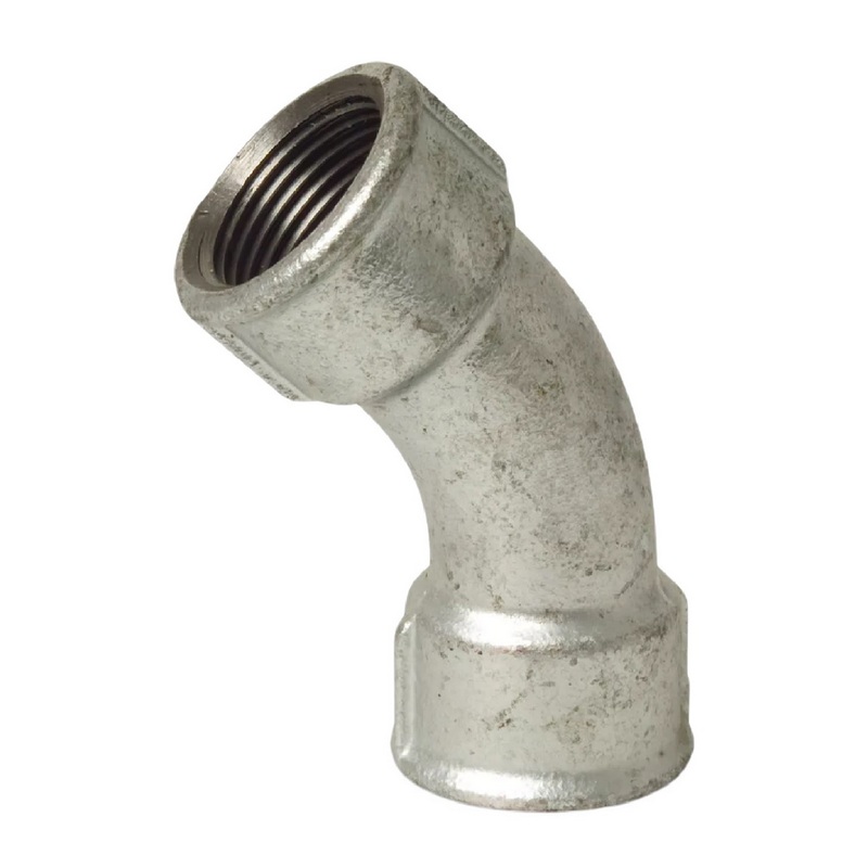 3" Gusseisen Temperguss Fitting Nr. 41 Bogen 45° Innengewinde IG DVGW PN 25 bar