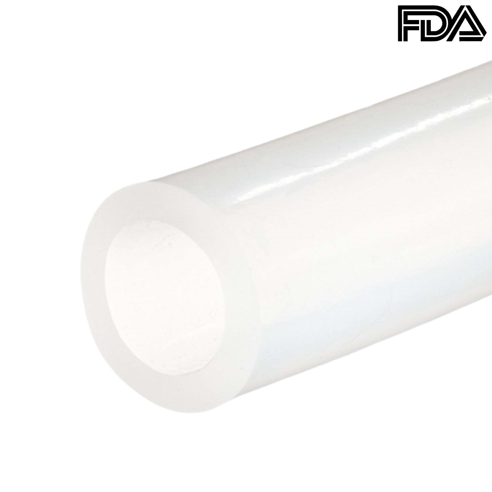 2 x 4 mm Silikon Silicon Milch Schlauch transparent lebensmittelecht FDA 0,60 bar - 40 cm