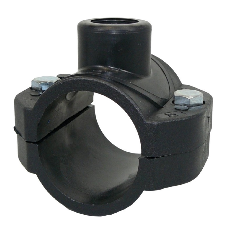 32 mm x 1/2" PP PE Anbohr Abzweig Schelle Klemmschale x Innengewinde DVGW [PN16]