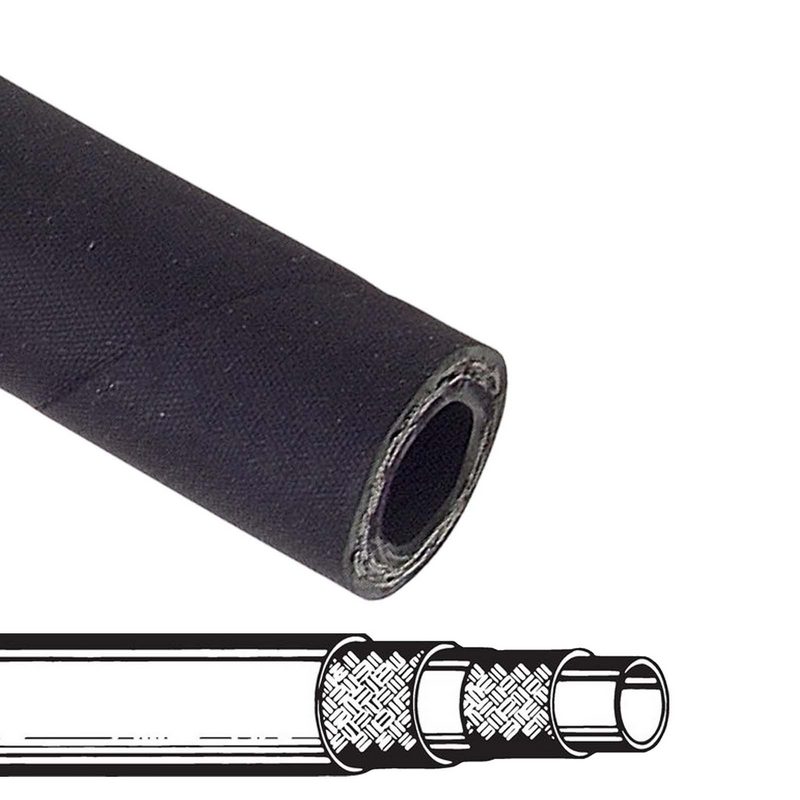 19 x 29 mm 2 SN DN 19 Hochdruck Hydraulik Wasser Kraftstoff Schlauch zweifach Draht Einlage schwarz EN 853 - PN 215 bar
