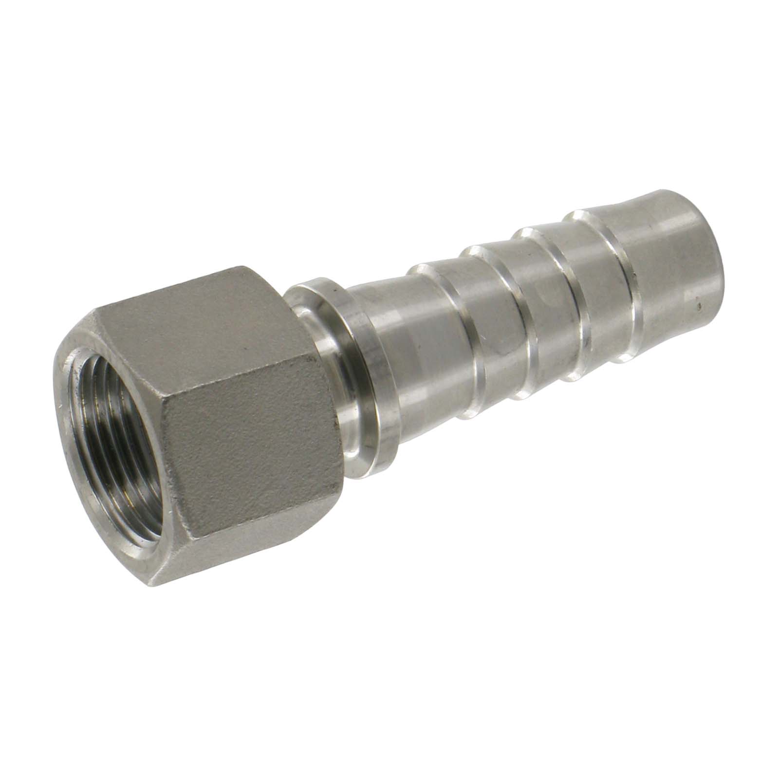 2" Dampfschlaucharmatur Innengewinde Sicherungsbund Edelstahl AISI 304 Stutzen Tülle 51 mm - PN 18 bar