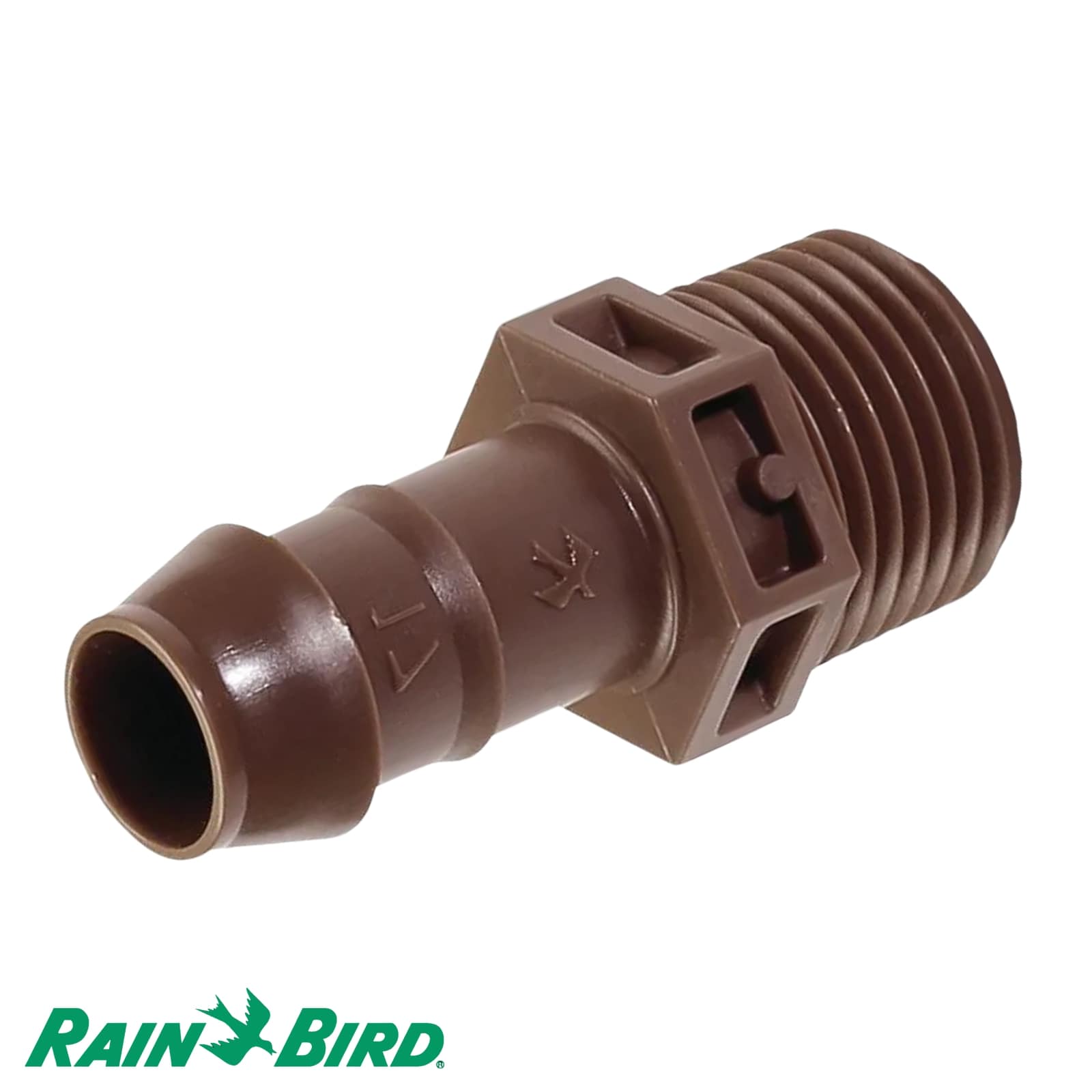 17 mm x 1/2" Rain Bird Adapter Kunststoff Tülle x Außengewinde Tropf Fitting braun Typ XFF17 - PN 3,5 bar
