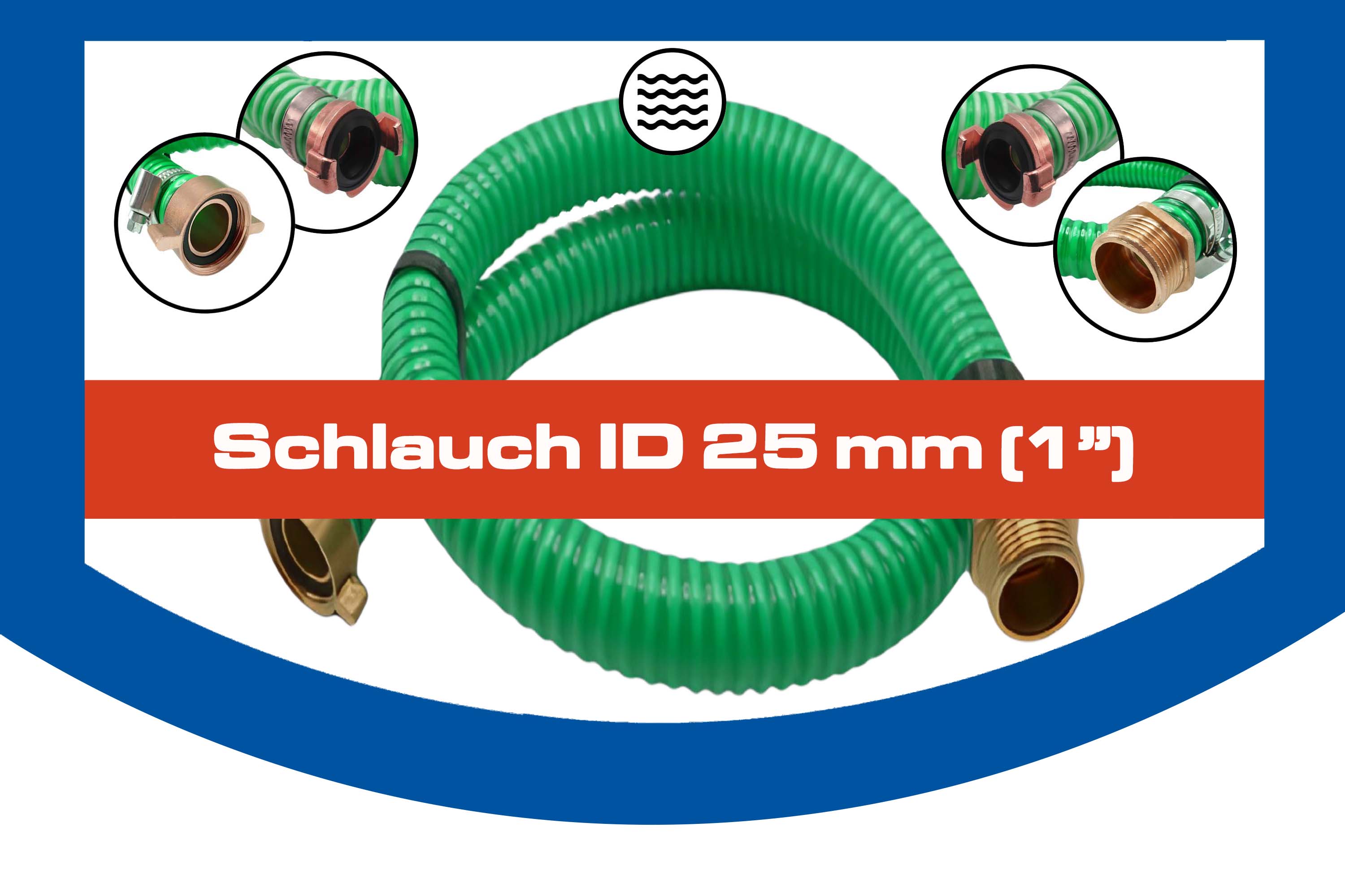 Schlauch ID 25 mm (1")