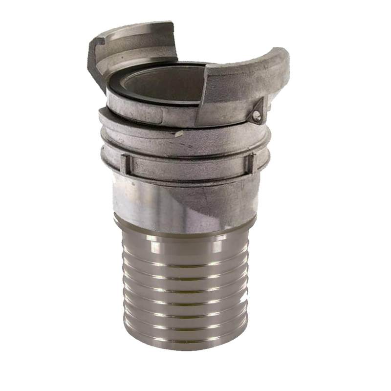 DN 100 Guillemin Kupplung Verriegelung Rillen Stutzen Tülle 110 mm drehbar Sicherungsbund Aluminium - PN 16 bar