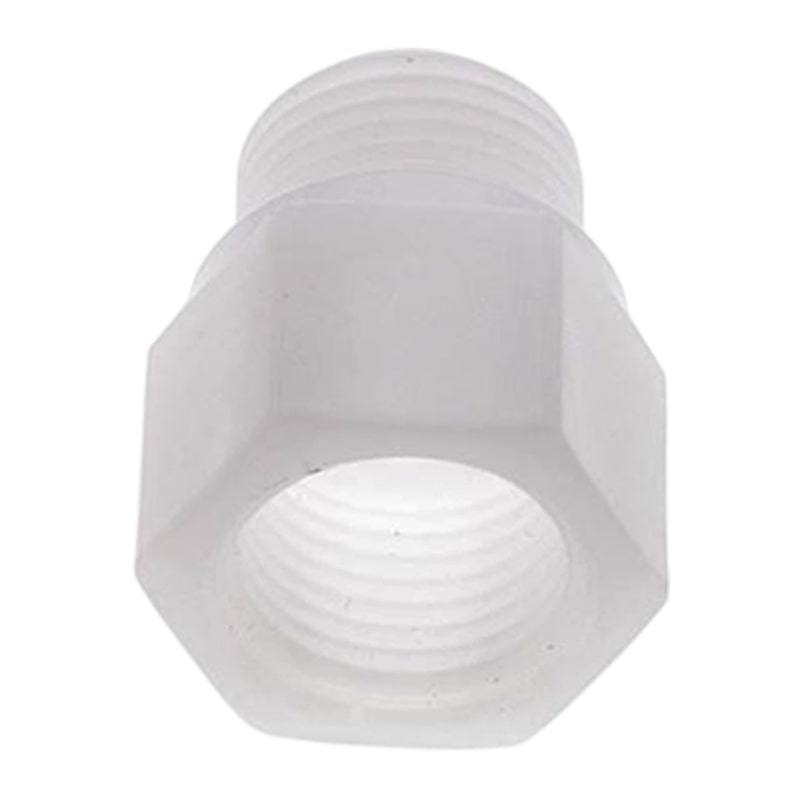 1/4" PP Gewinde Fitting FDA Verlängerung Innen x Außengewinde Verbinder weiß - PN 10 bar