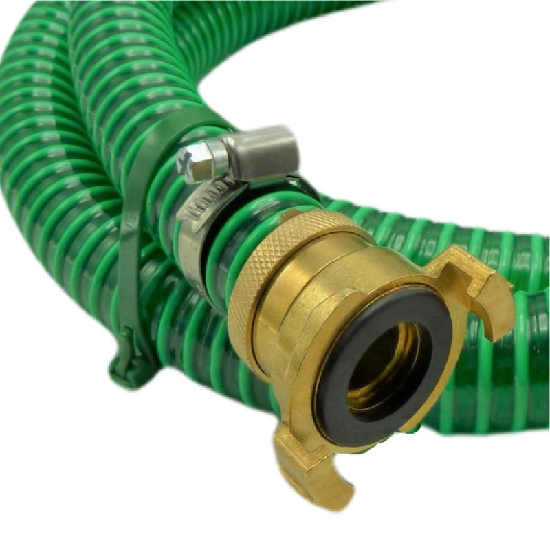 25 mm 1" Zoll Ansaug Saug Schlauch Pumpen Garnitur PROFI Schnellkupplung grün - 2 m