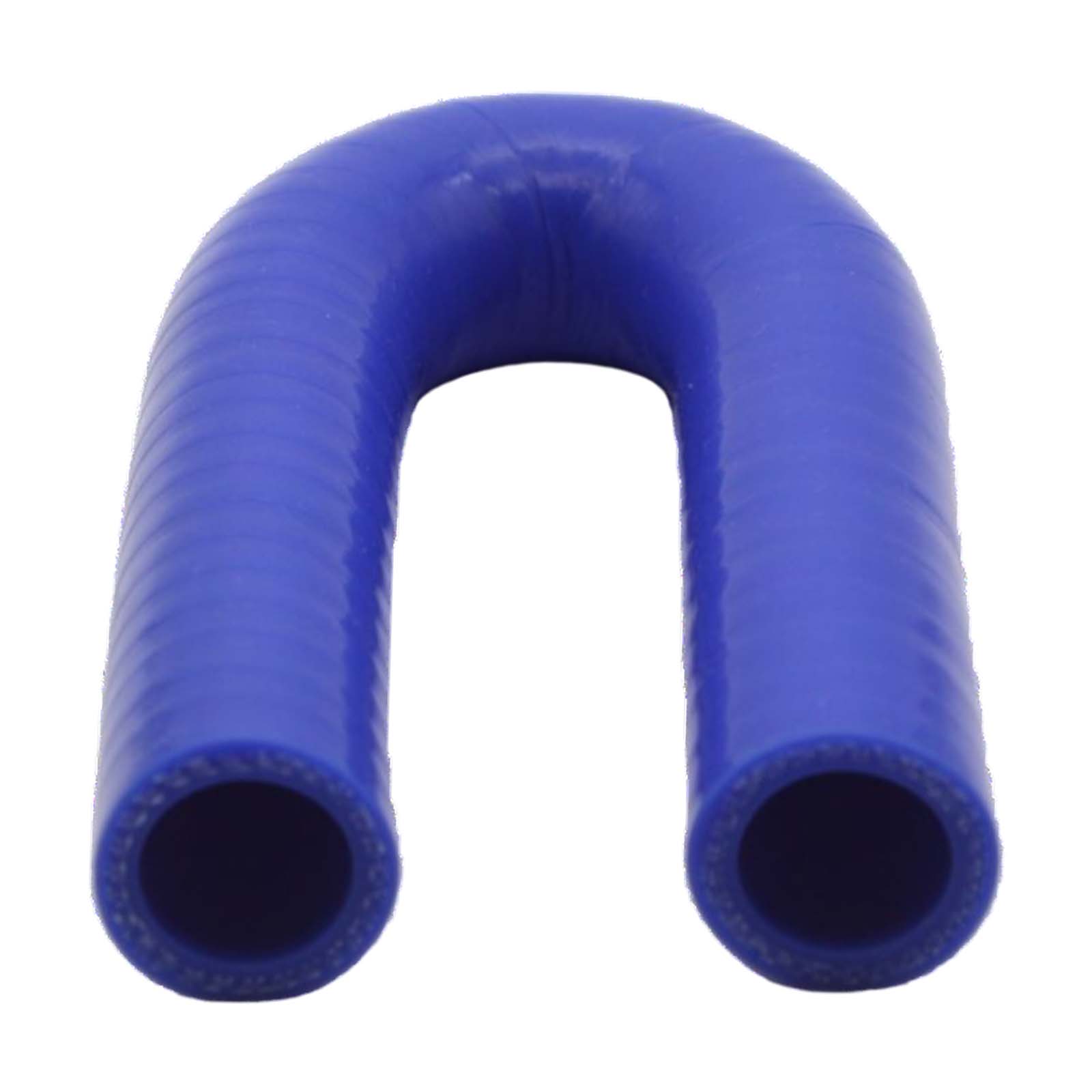 64 x 74 mm Kühlerschlauch LLK Silikon Bogen Krümmer Schlauch 180° Grad blau