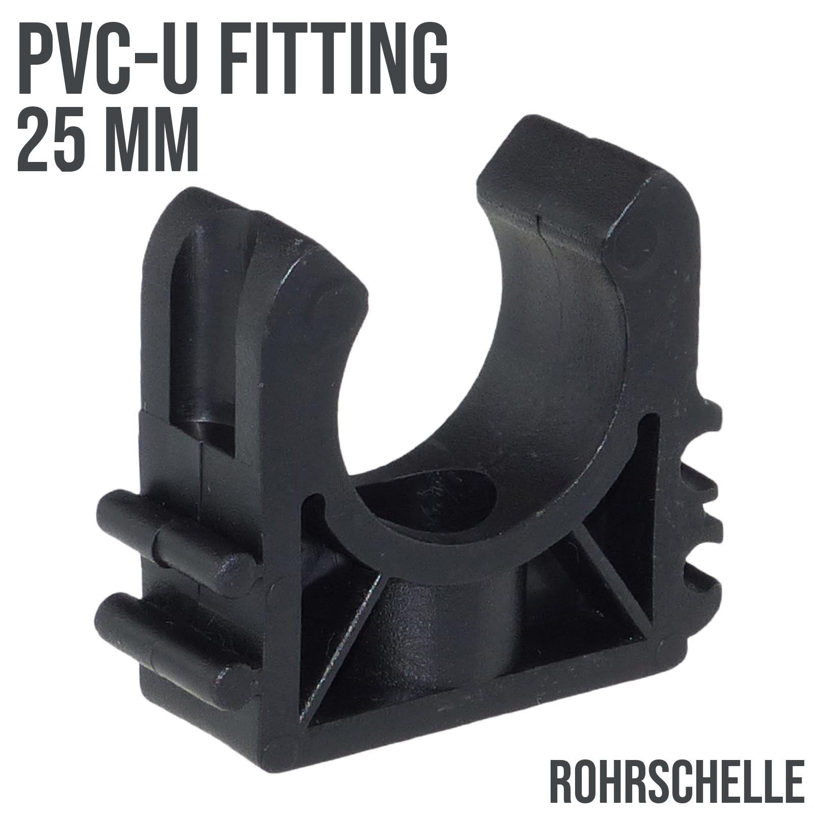 25 mm PVC Klebe Fitting Rohr Schelle Halter Klemme Clip