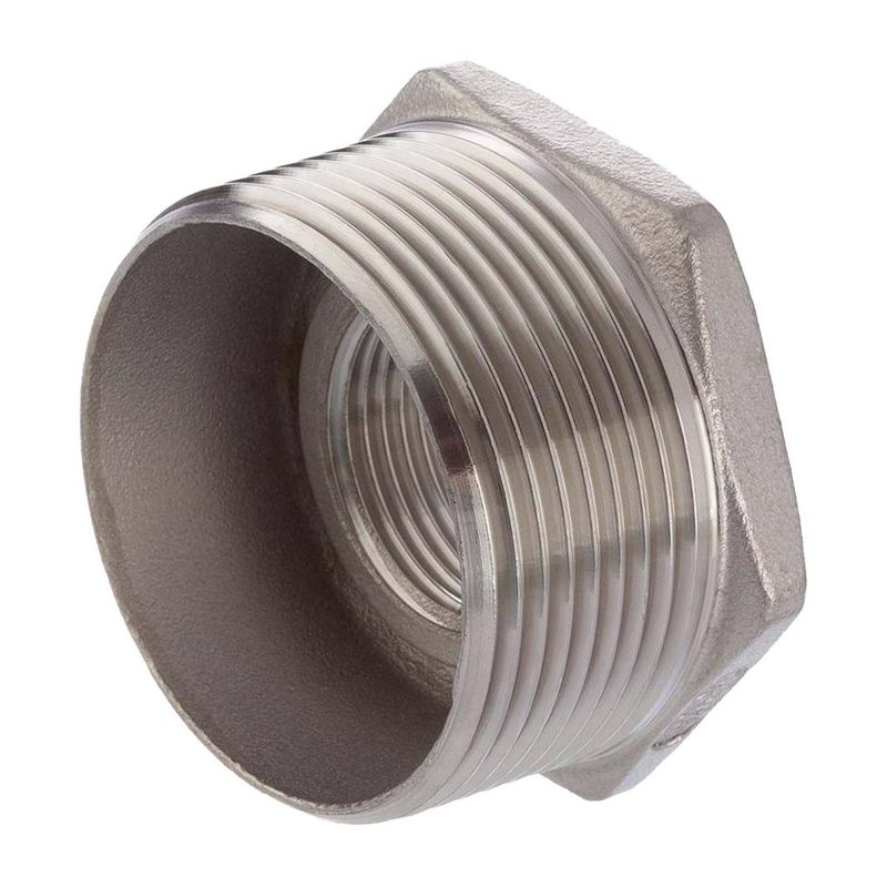 1/2" Edelstahl Fitting V4A AISI 316 Nr. 241 - Reduktionsstück Außen x Innengewinde - 1/2 "x 1/4" - PN 16 bar