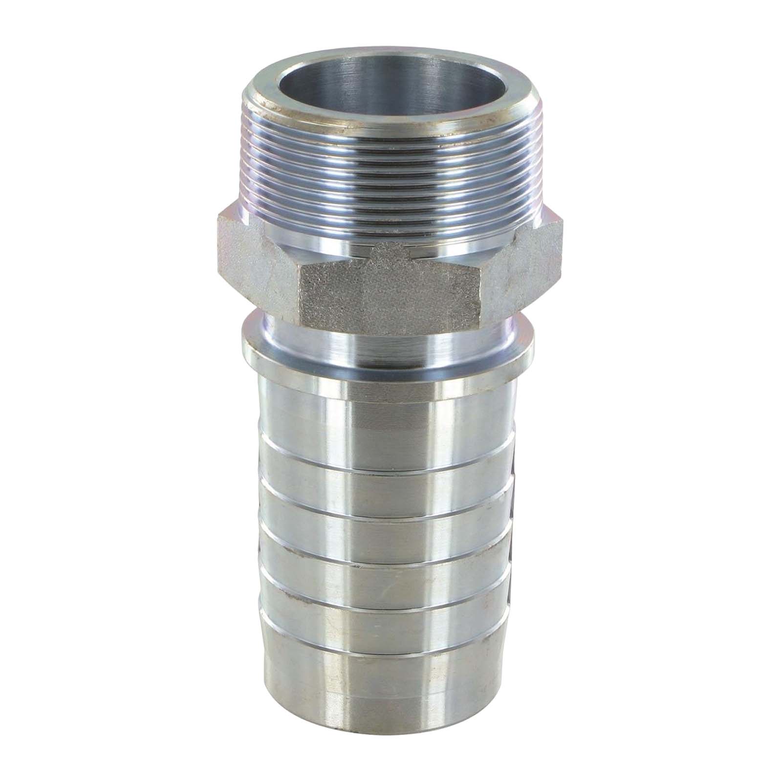 2" Dampfschlaucharmatur Außengewinde Sicherungsbund Stahl verzinkt Stutzen Tülle 51 mm - PN 18 bar