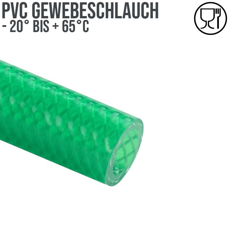 9 x 15 mm Gewebe Druckluft Universal Wasser Luft Kompressor Schlauch grün PN 22 bar