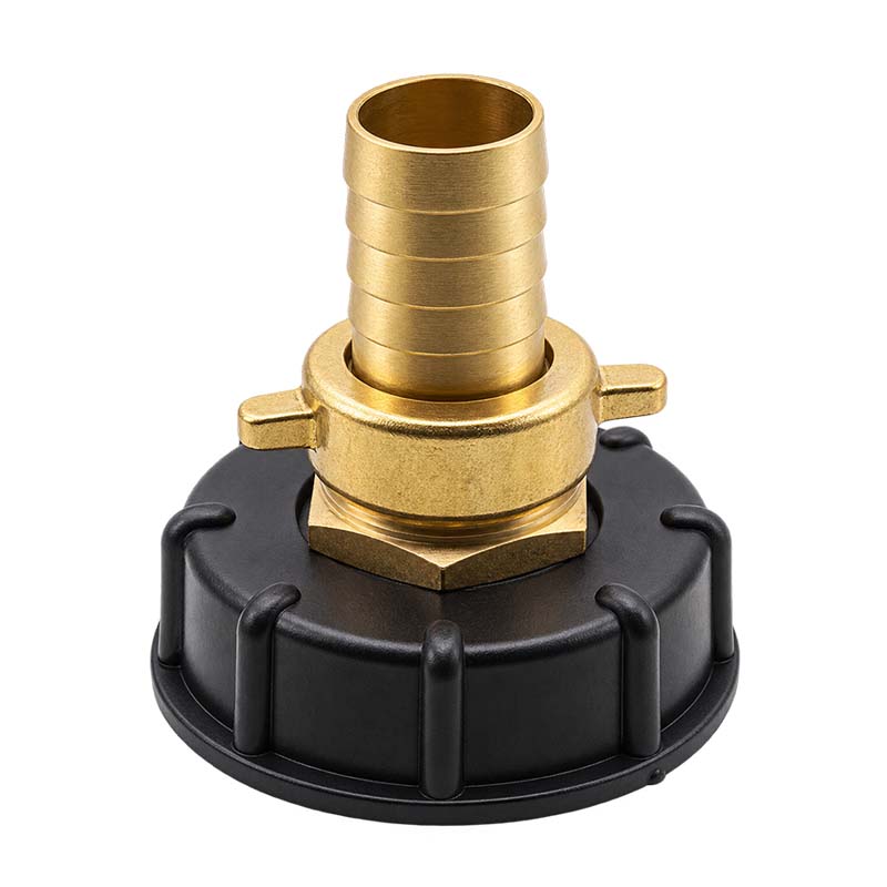 S60 x 6 IBC Adapter auf 1" Doppelnippel + 2/3 Tülle 1" (25mm) Container Tank Zubehör