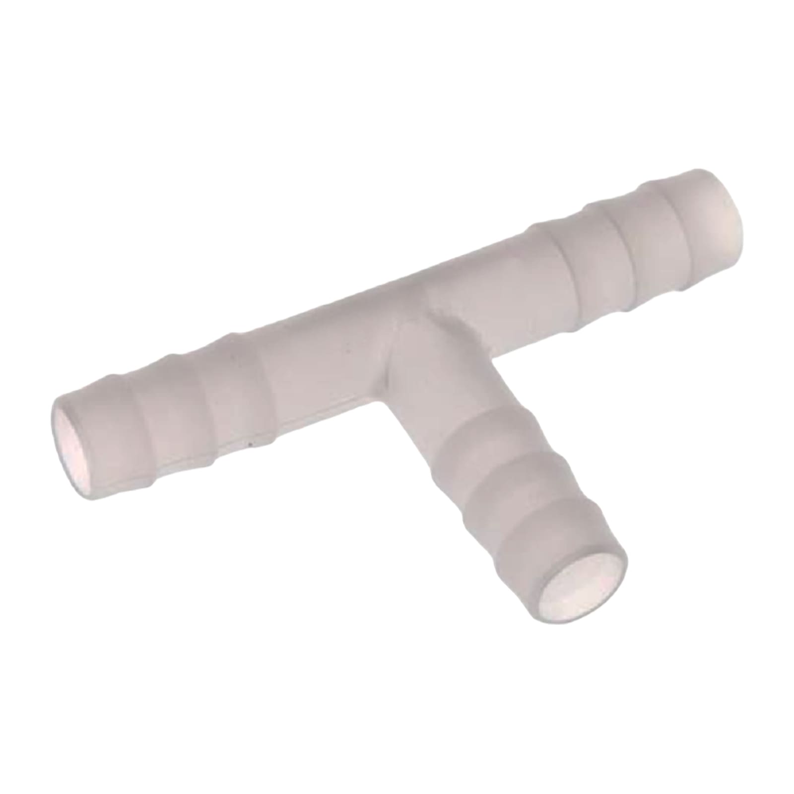 13 mm PVDF T-Stück Schlauch Verbinder Stutzen Tülle Fitting FDA Lebensmittel weiss PN 10 bar