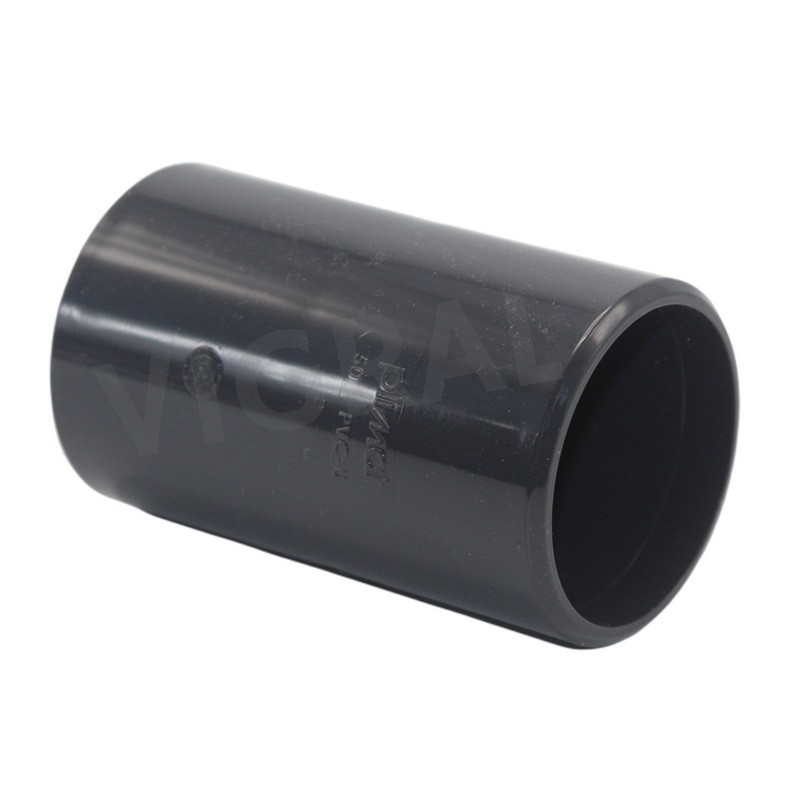 50 mm PVC Klebe Fitting Muffe Verbinder (90 mm Länge) - PN 16 bar