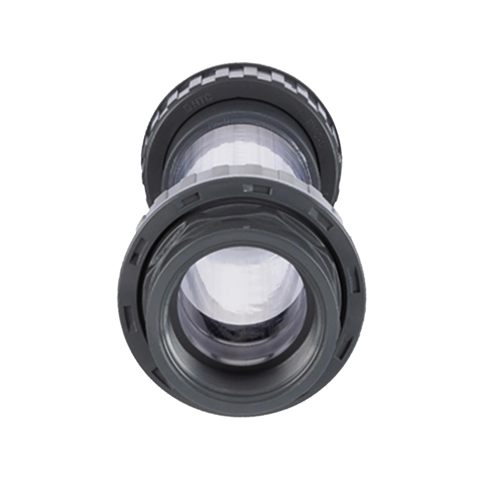 1" PVC Sicht Schau Glas rund 2-fach Innengewinde IG PN 10 bar