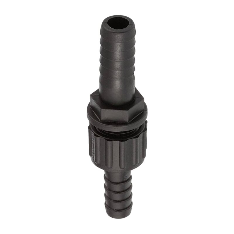19 x 13 mm Schlauch Verschraubung reduziert 2-fach Stutzen Tülle Pool Teich Garten PP schwarz - PN 6 bar