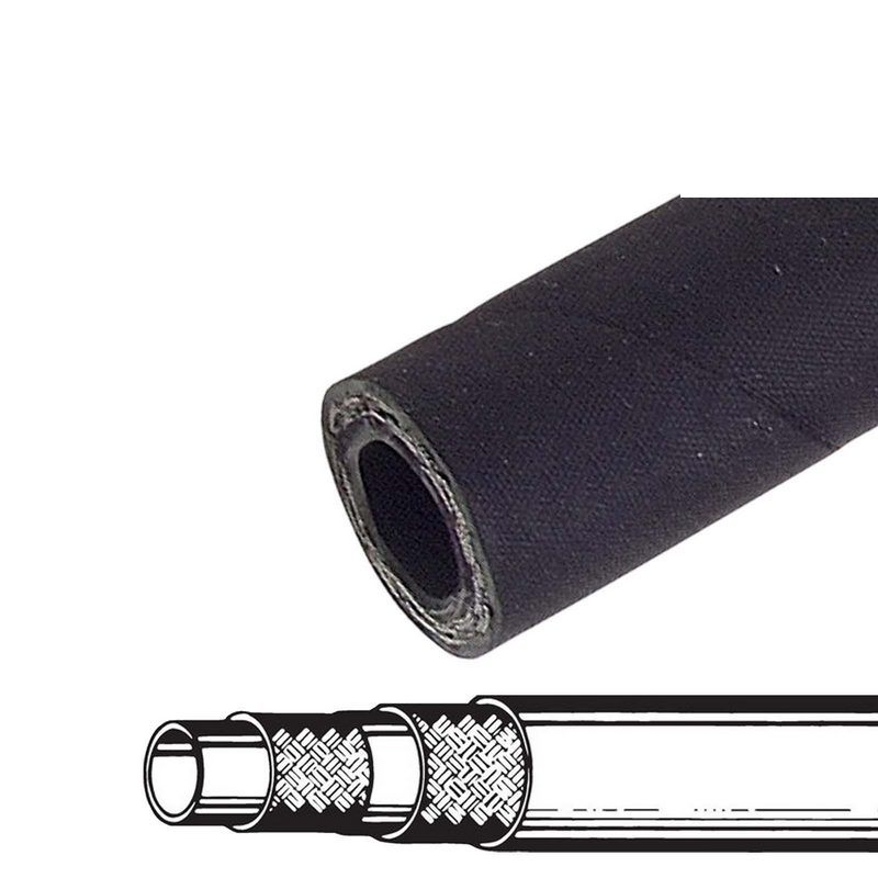 15,9 x 25,0 mm 2 SN DN 16 Hochdruck Hydraulik Wasser Kraftstoff Schlauch zweifach Draht Einlage schwarz EN 853 - PN 250 bar