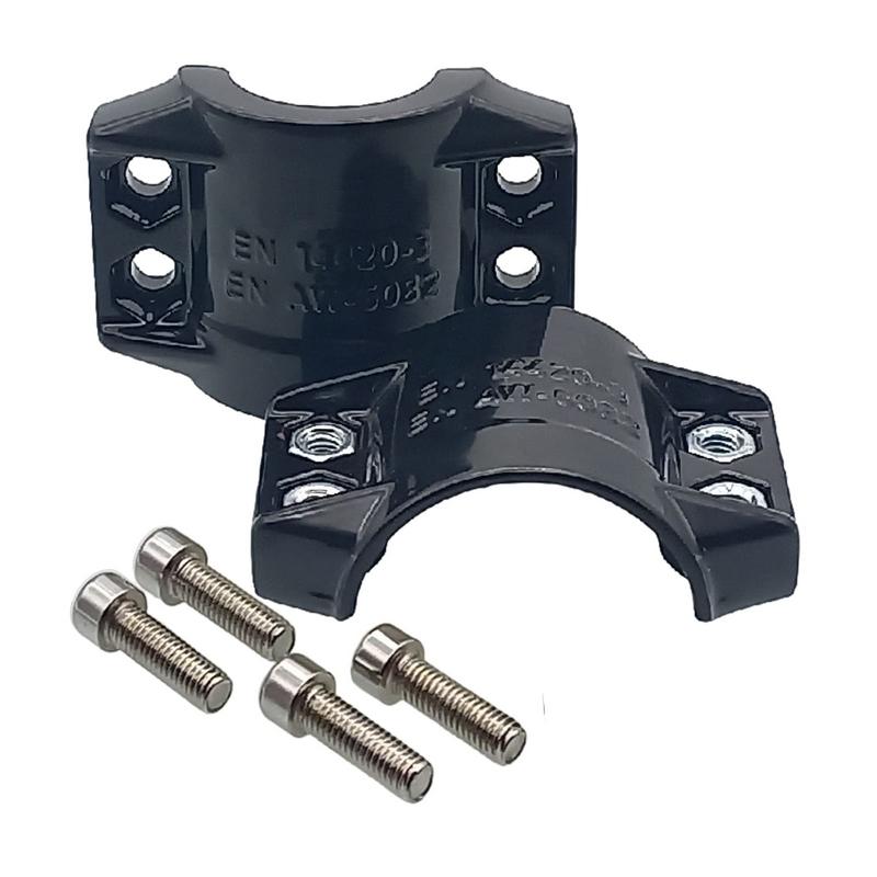 DN 19 Klemmschale Aluminium schwarz Spannbereich 30 - 33 mm für Schlauch ID x AD 19 x 31 mm - PN 25 bar
