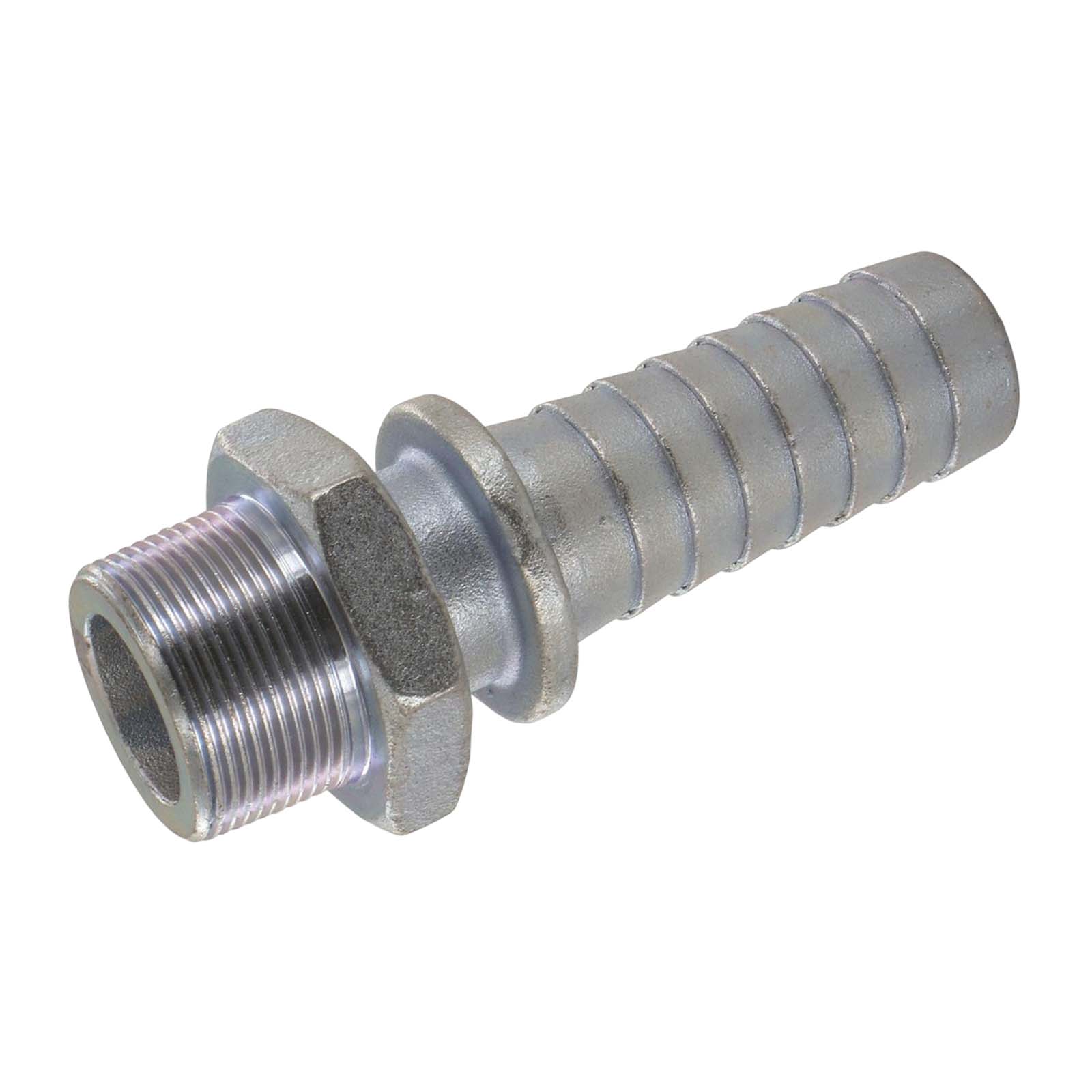 2" BOSS Dampfschlaucharmatur Außengewinde NPT Sicherungsbund Stahl verzinkt Stutzen Tülle 51 mm - PN 18 bar