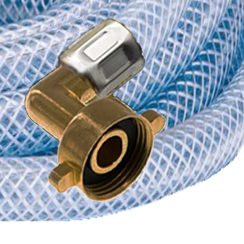 0,5 m Heizungs Füll Wasser Heizkörper Radiator Sanitär Schlauch transparent - 3/4" Gerade/Winkel Anschluss - PN 8 bar