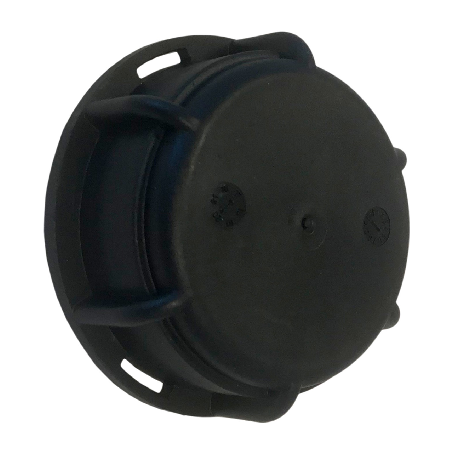 S60 x 6 (AD 75 mm) IBC Container Kappe Verschluss Deckel Einlass Staukappe Zubehör - schwarz