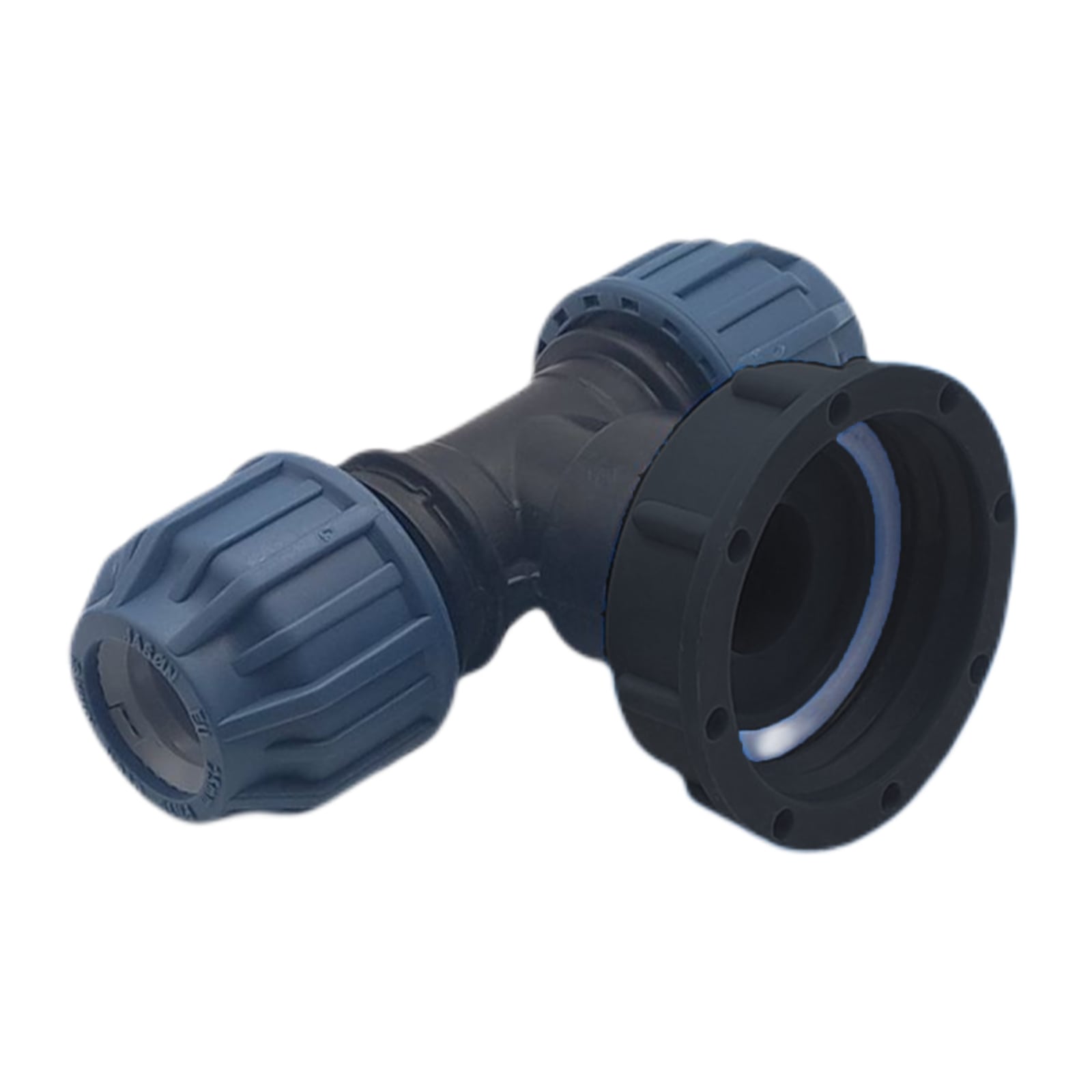 IBC Container Anschluss Adapter Set S60 x 6 -> 25 mm PE/PP T-Stück 90°