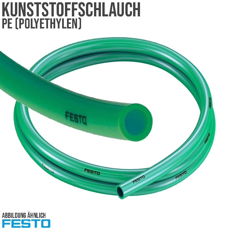 16 x 10,8 mm PE Kunststoff Pneumatik Druckluft Wasser Schlauch PEN grün (551473) - PN 10 bar