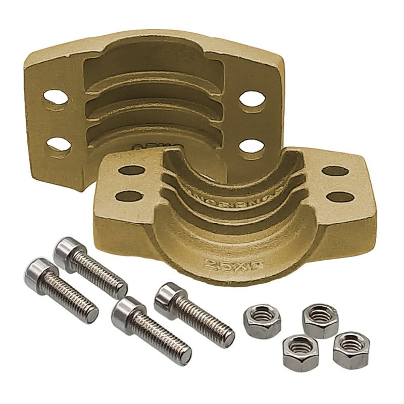DN 100 Klemmschale Messing Spannbereich 114 - 119 mm für Schlauch ID x AD 100 x 116 mm - PN 25 bar