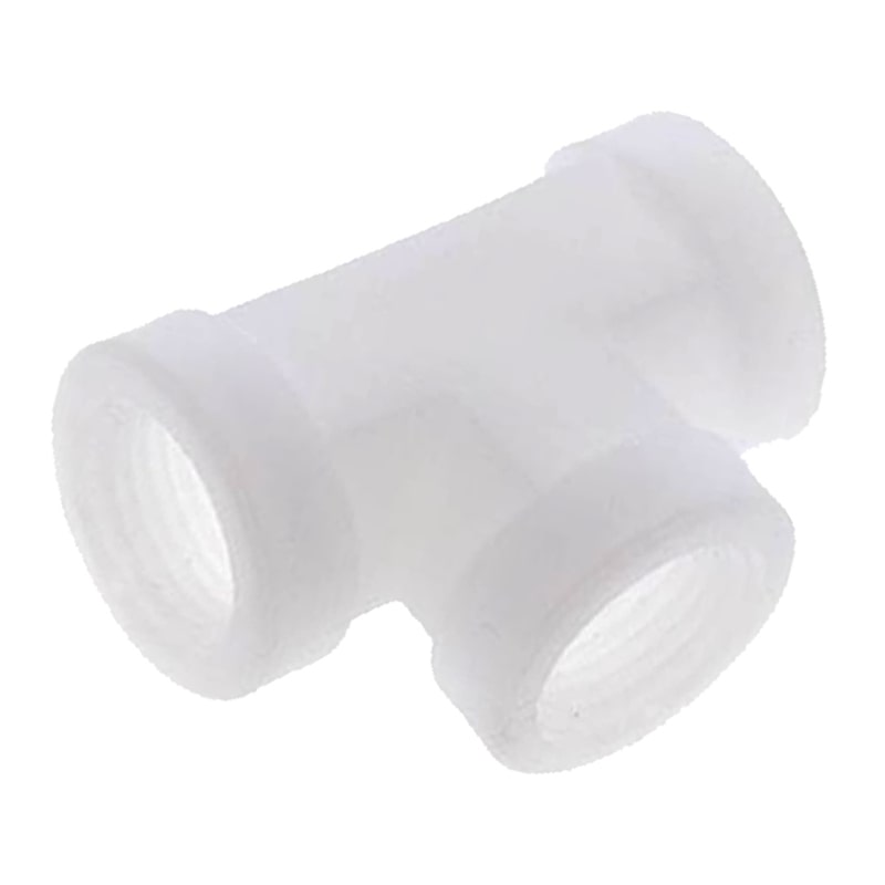 1/2" PP Gewinde Fitting FDA T-Stück 90° 2-fach Innengewinde Verbinder weiß - PN 10 bar