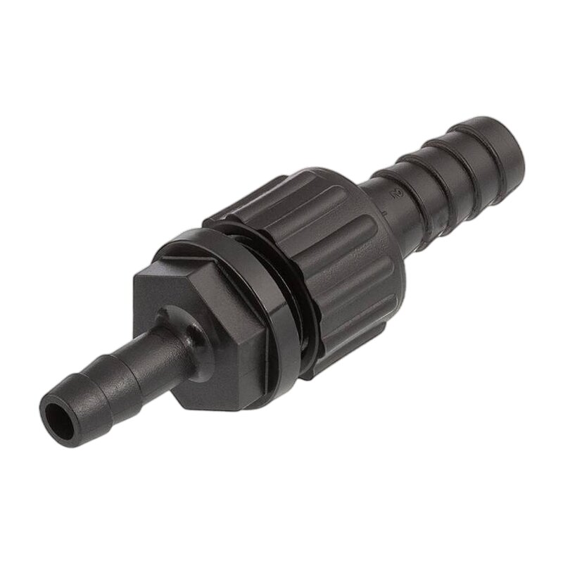 13 x 9 mm Schlauch Verschraubung reduziert 2-fach Stutzen Tülle Pool Teich Garten PP schwarz - PN 6 bar