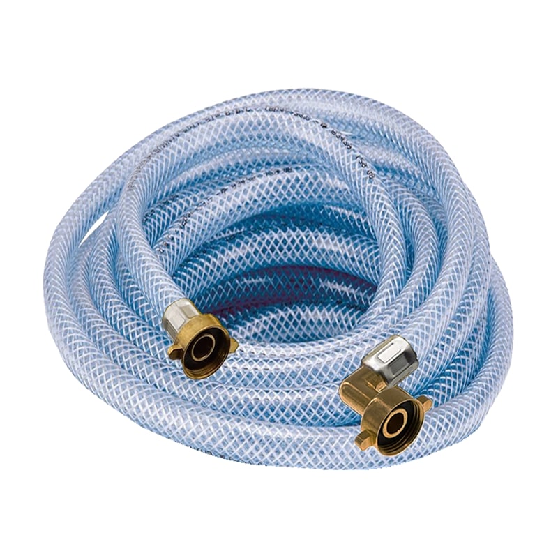 0,5 m Heizungs Füll Wasser Heizkörper Radiator Sanitär Schlauch transparent - 3/4" Gerade/Winkel Anschluss - PN 8 bar