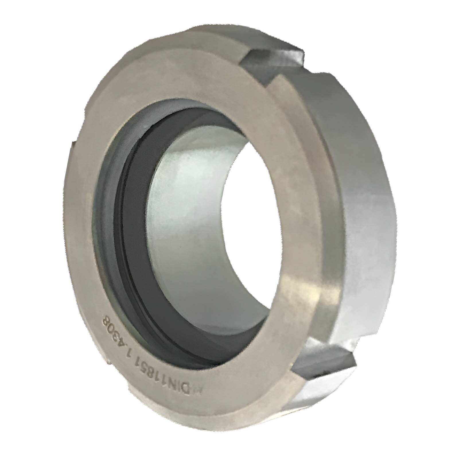 DN 100 Milchrohr Verschraubung DIN 11851 Schraubschauglas Anschweißende ID x AD 100 x 104 mm - PN 25 bar