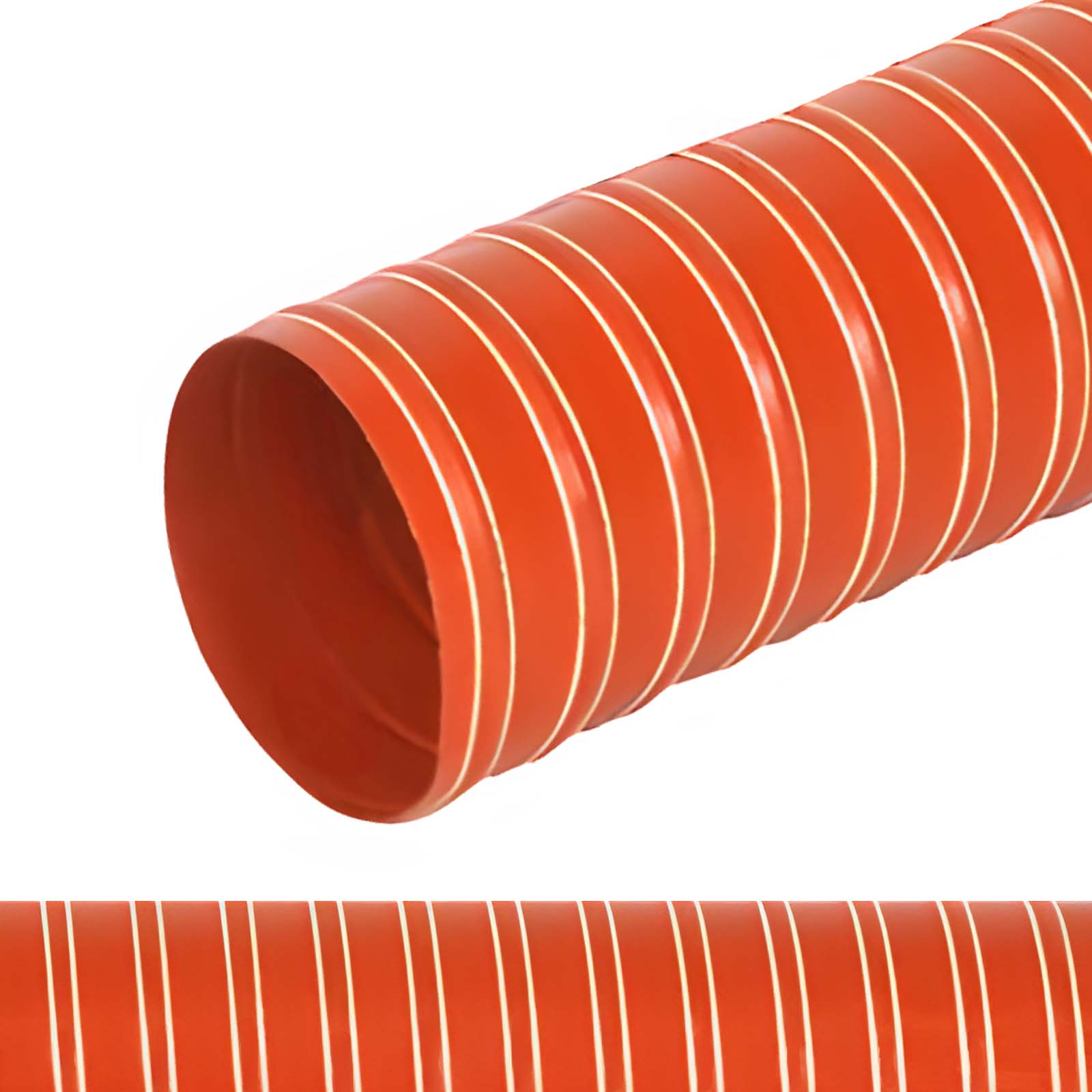 305 mm Silikon Heißluftschlauch rot - zweilagig - Wandstärke 0,46 mm - PN 0.2 bar