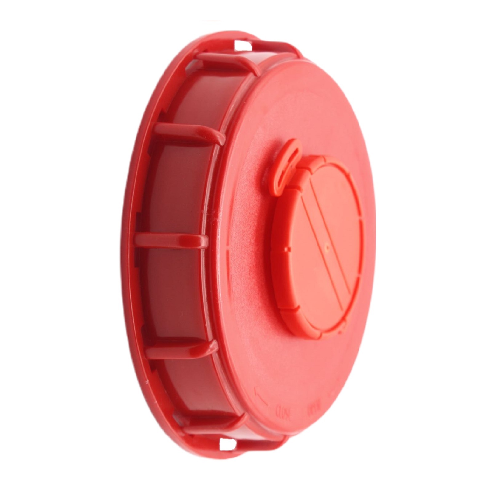 S165 x 7 DN 150 (AD 187 mm) IBC Container Einlass Deckel Verschlus Zubehör mit Einlüftung - rot