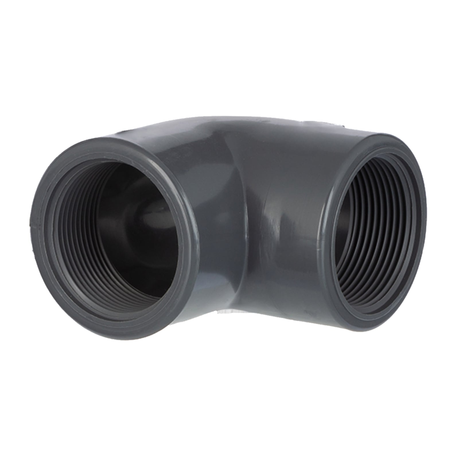 1" PVC Fitting Winkel 90° 2-fach Innen Gewinde Verbinder - PN 10 bar
